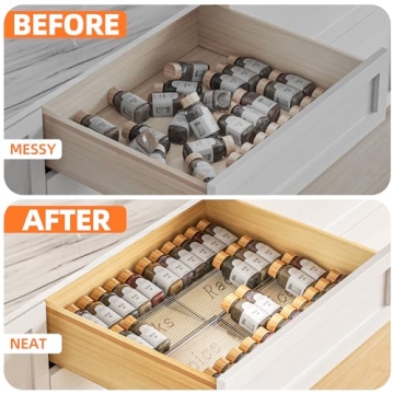 Modular Spice Drawer Organizer - Expandable and Stylish