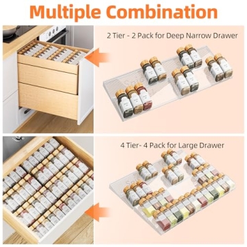 Modular Spice Drawer Organizer - Expandable and Stylish