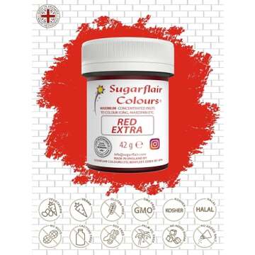 Sugarflair Maximum Concentrated Paste Edible Food Colouring 42g - Red Extra