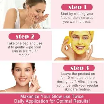 SIXCAR Turmeric Exfoliating Face Pads for Radiant Skin