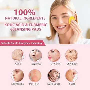 SIXCAR Turmeric Exfoliating Face Pads for Radiant Skin