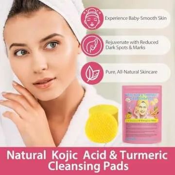 SIXCAR Turmeric Exfoliating Face Pads for Radiant Skin