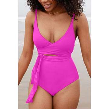 ESONLAR Belted Wrap Swimsuit - Stylish Beachwear for Women