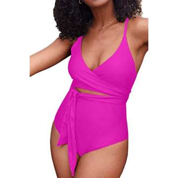 ESONLAR Belted Wrap Swimsuit - Stylish Beachwear for Women