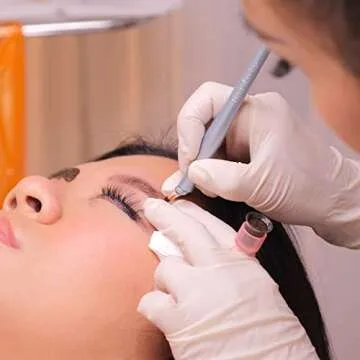 Tina Davies Professional 18 U Nano Microblade - Disposable Microblade - Includes Pigment Ring and Sticky Ruler - Sterile, 8 Pack