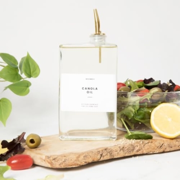 Molimoli Olive Oil Dispenser for Kitchen, Oil and Vinegar Dispenser Set, Glass Olive Oil Dispenser Bottle, Soy sauce dispenser, coffee syrup bottles | Set of 2 - Gold Oil Dispenser