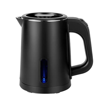 Small Electric Tea Kettle Stainless Steel, 0.8L Portable Mini Hot Water Boiler Heater, Travel Electr...