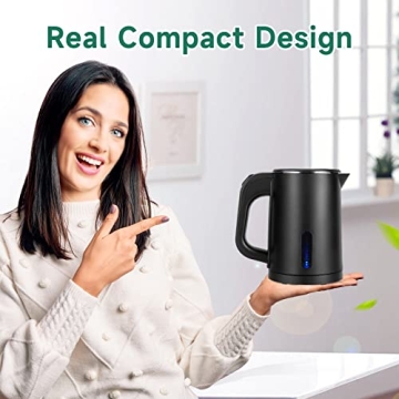Portable Small Electric Tea Kettle 0.8L with Auto Shut-Off