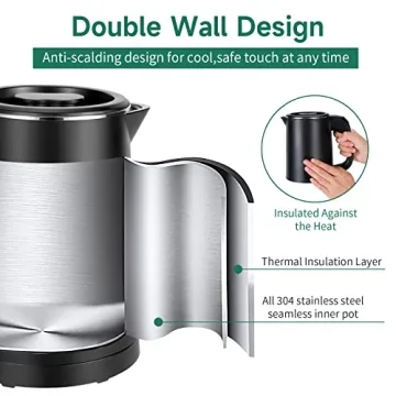 Portable Small Electric Tea Kettle 0.8L with Auto Shut-Off