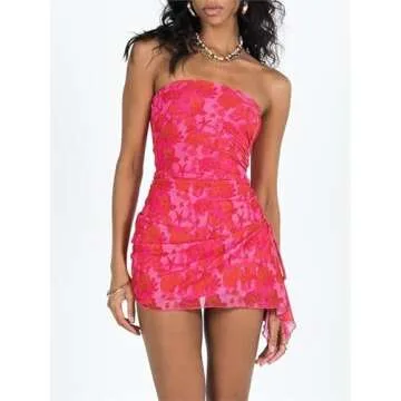 Trendy Y2K Strapless Tube Mini Dress for Summer Nights