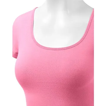 Styling Women’s Cotton Scoop Neck Crop Tops Neon Fuchsia