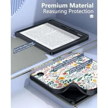 MoKo Case for Kobo Libra Colour 7" 2024 Release, Ultra Slim Lightweight with Auto Wake/Sleep Cover Folio Case for Kobo Libra Colour 7" 2024, Agave Green