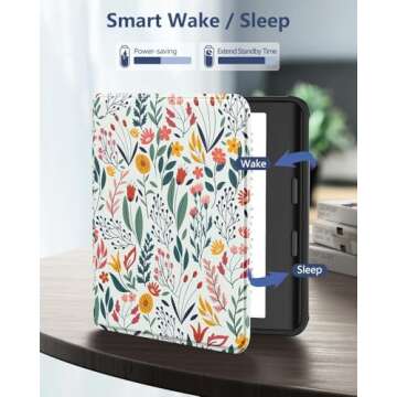 MoKo Case for Kobo Libra Colour 7" 2024 Release, Ultra Slim Lightweight with Auto Wake/Sleep Cover Folio Case for Kobo Libra Colour 7" 2024, Agave Green