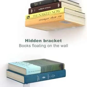 Mefirt 6-Tier Invisible Floating Bookshelves for Home
