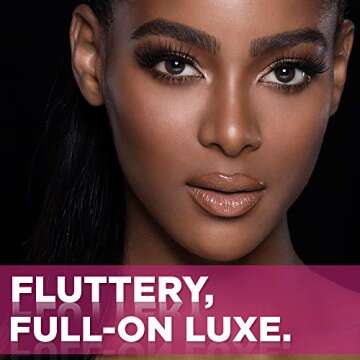 Ardell False Eyelashes Double Up 208 - Black, Dramatic Volume, Full Strip, Flared & Thick Lashes for...