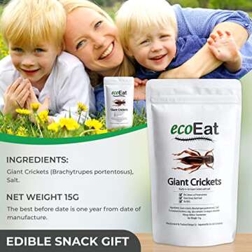 ecoEat Giant Crickets Edible Snack Gift - 15g