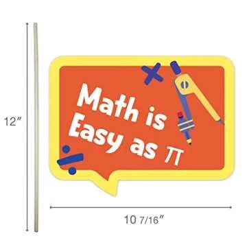 Funny Math Party Photo Booth Props for Celebrations