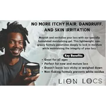 Lion Locs Hair Locking Dreads Moisturizer for Dreadlocks, Locks, Microlocs, Interlocks, Braids, Fauxlocs, Sisterlocks | - Large Container Residue and Build-Up Free (8oz) (Regular)