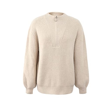 WPCWRQD Women's Trendy Half Zip Sweater for Comfort