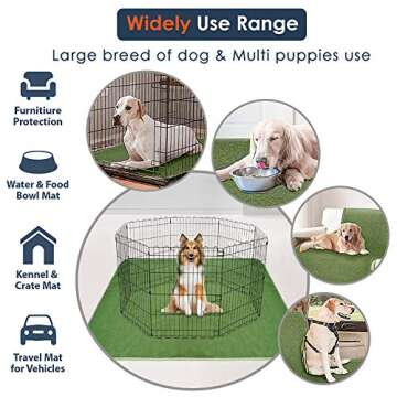Washable Pee Pads for Dogs, Extra Large Reusable Dog Pee Pad, Waterproof Pet Mat, Dog Playpen Mats for Puppy Training Whelping Playpen Pads