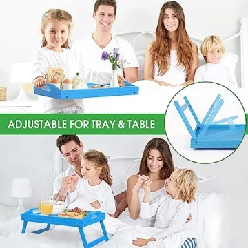 Bamboo Breakfast Tray with Handles for Easy Use