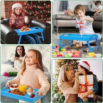 Bamboo Breakfast Tray with Handles for Easy Use