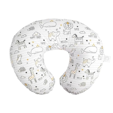 Boppy Nursing Pillow Original Support, C-Shaped Feeding Essential with Removable Cover