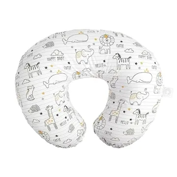Boppy Nursing Pillow Original Support, C-Shaped Feeding Essential with Removable Cover