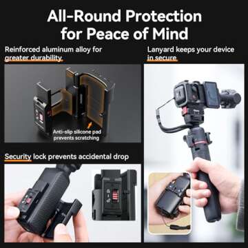 ULANZI PK-06 Expansion Adapter Accessories for DJI Osmo Pocket 3 Aluminum Protective Cage Metal Brac...
