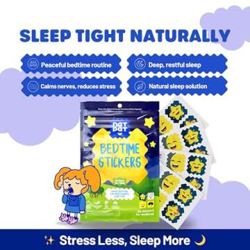 NATPAT Sleepy Patch Bed Time Stickers for Kids - Sleep Promoting Patch - Non-Toxic Solution for Bett...