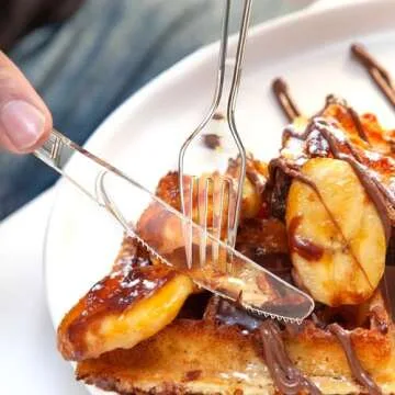 Dealusy 100 Count Heavy Duty Clear Plastic Knives