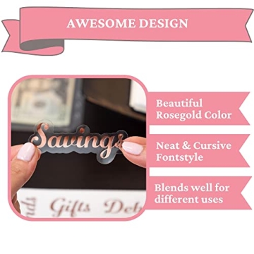 Rose Gold Budget Stickers for Cash Envelopes & Organizers