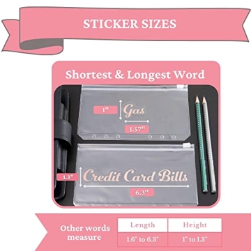 Rose Gold Budget Stickers for Cash Envelopes & Organizers