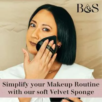 BLEND & SNAP Large Velour Triangle Makeup Puff for Smooth & Flawless Coverage – Blotting Sponge for Foundation & Concealer / Powder Press Pad – Precision Tip for Easy Application – Makeup Artist