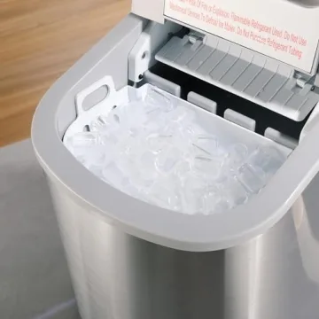 Compact Ice Maker Producing Nugget Ice Perfect for Parties