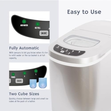 Compact Ice Maker Producing Nugget Ice Perfect for Parties