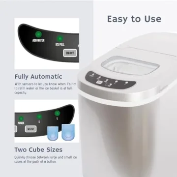 Compact Ice Maker Producing Nugget Ice Perfect for Parties