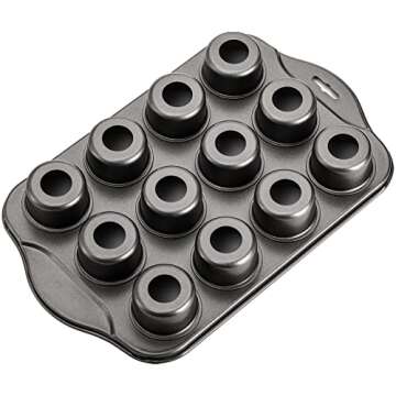 Tosnail 12 Cavity Mini Cheesecake Pan with 24 Pieces Removable Bottom
