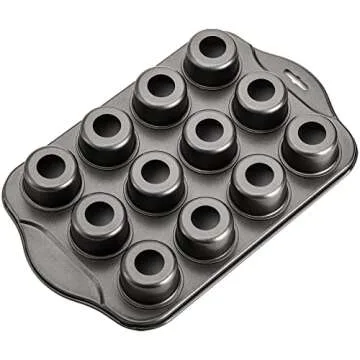 Tosnail 12 Cavity Mini Cheesecake Pan with 24 Pieces Removable Bottom