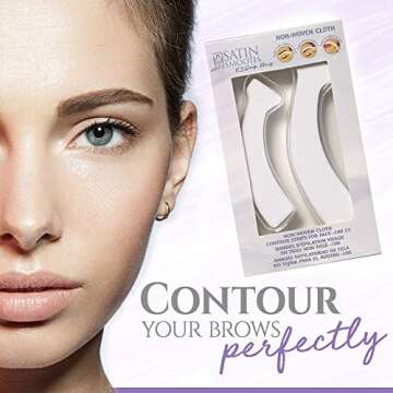 Satin Smooth EZ Grip Non-Woven Contour Waxing Strips, Facial Strip, 100 ct x 2 packs