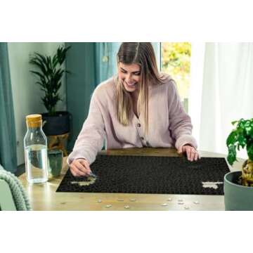 Ravensburger Krypt Black Puzzle - Unique 736-Piece Challenge for Adults | Softclick Technology Engaging Spiral Cut Design | Quality Craftsmanship | Ideal for Relaxation or Gifting