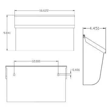 Architectural Mailboxes Woodlands Galvanized Steel Wall Mount Mailbox, L4010WBAM, Black, Medium Capacity