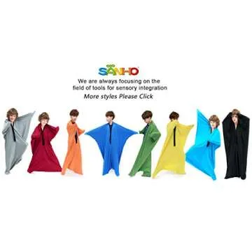 SANHO Dynamic Movement Sensory Body sock, Large, 9-12 years old, 56''HX28''W, Good for Height:52"-61",Updated Version,Orange