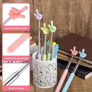 Thinp 5Pcs Finger Pointer Stick Retractable Teacher Pointer Stick for Classroom Pointers for Classro...