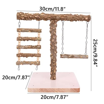 Natural Bird Perch Stand for Training & Play