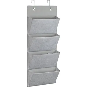 Simple Houseware 4 Pocket Wall Mount Organizer for Office Supplies