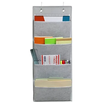 Simple Houseware 4 Pocket Wall Mount Organizer for Office Supplies