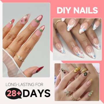 UNA GELLA Almond False Nails, 504pcs Soft Gel Tips, Clear, Medium, 12 Sizes, for Nail/Dip/Poly Extensions, Press On Nails