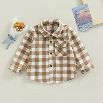 Stylish Toddler Flannel Plaid Jacket for Cool Days