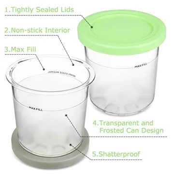 VanlonPro 16 oz Ice Cream Containers - Fun & Functional